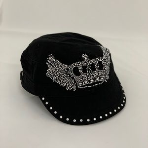 Studded, cotton cadet cap